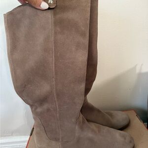 Sole Society Tan Suede Mid-Calf Boots
